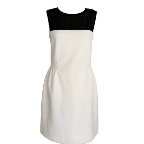 Sandro Rime Bustier Sheer Dress in White & Black size 1 Small - Picture 1 of 10